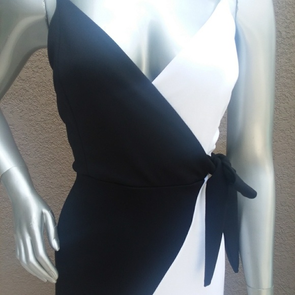 💃 two tone black & white jumpsuit - Picture 7 of 8
